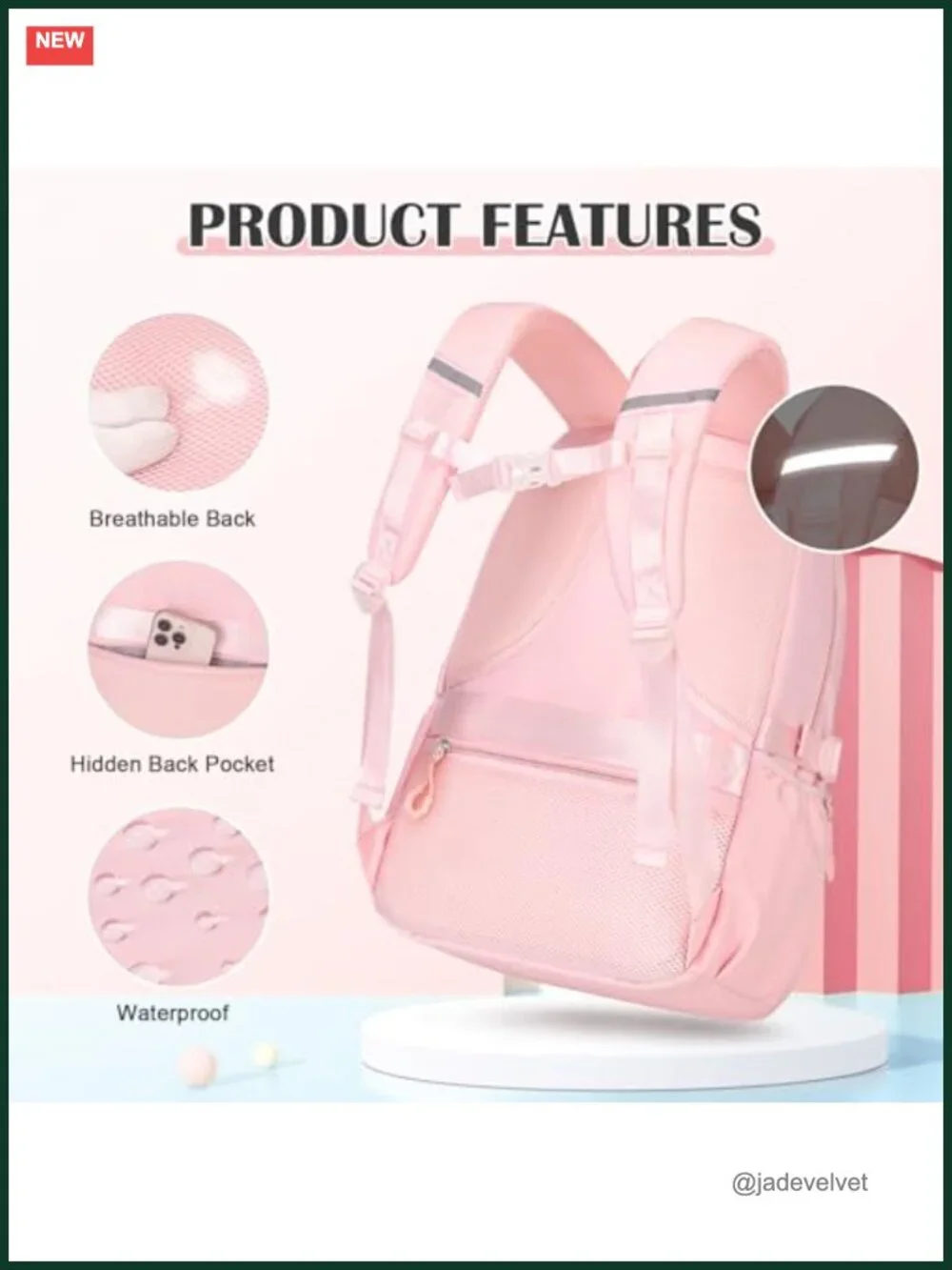 3-Piece Girls Backpack Set with Lunch Bag & Pencil Pouch Plaid School Backpack